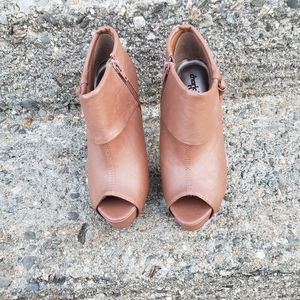 Brand new, never worn brown booties!